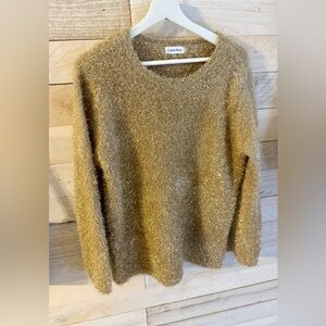 CALVIN KLEIN Fuzzy Metallic Sweater